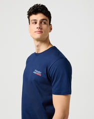 Męska Koszulka Wrangler Small Americana Tee Navy 112371410