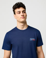 Męska Koszulka Wrangler Small Americana Tee Navy 112371410