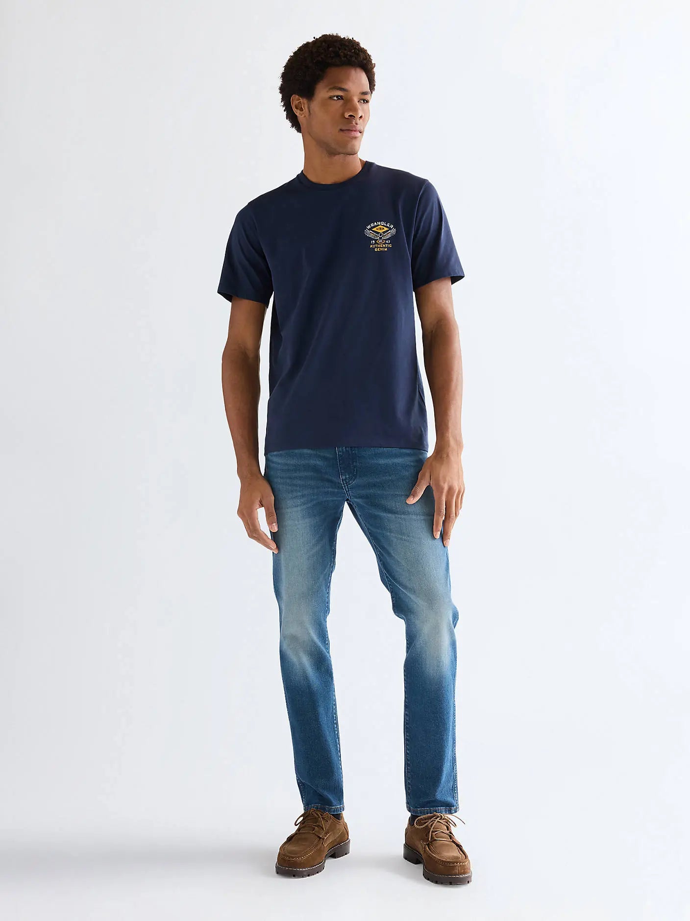 MESKA KOSZULKA WRANGLER SMALL AMERICANA TEE NAVY 112377984