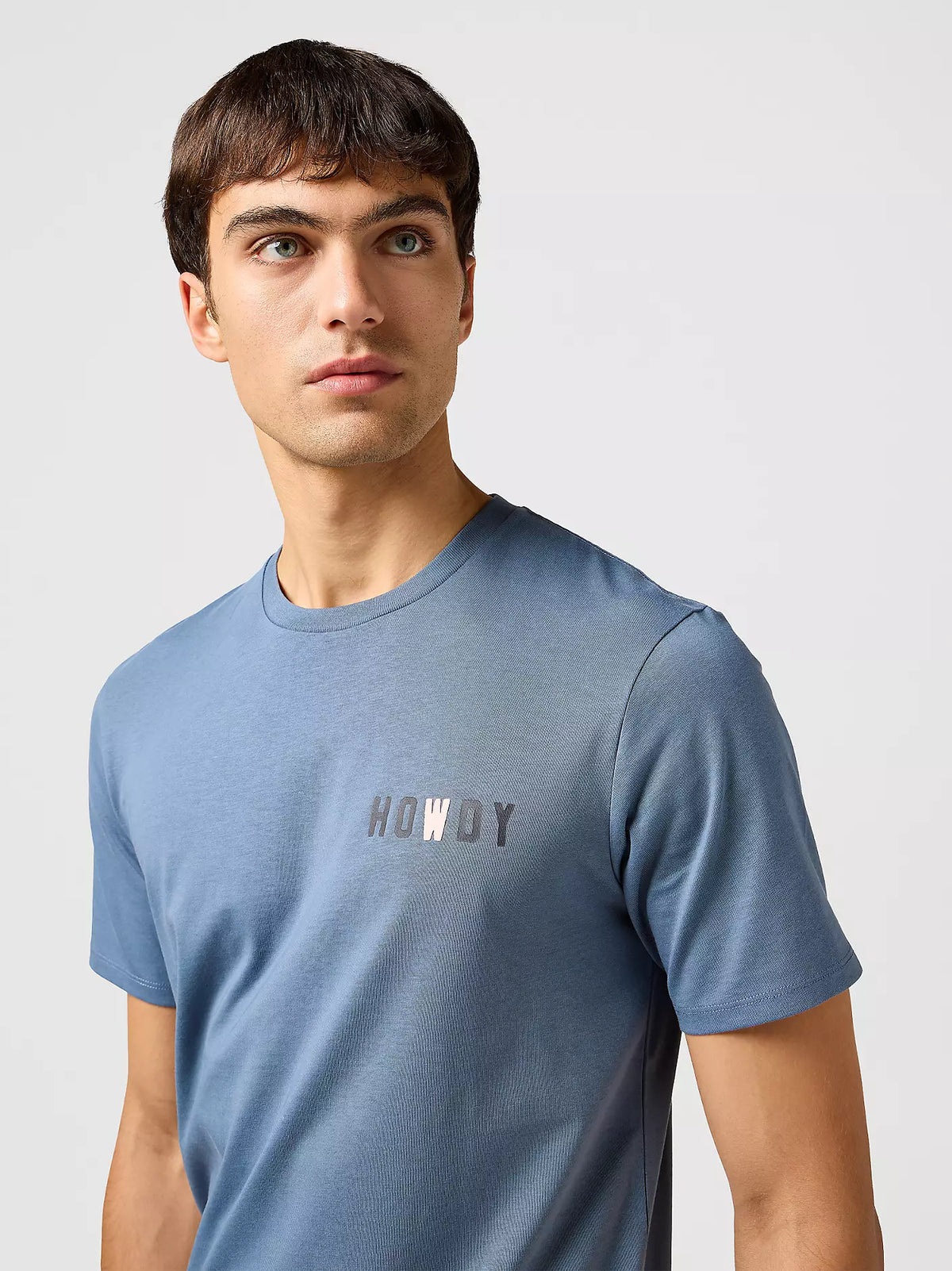 MESKA KOSZULKA WRANGLER SMALL GRAPHIC TEE DUSTY BLUE 112362684