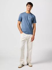 MESKA KOSZULKA WRANGLER SMALL GRAPHIC TEE DUSTY BLUE 112362684