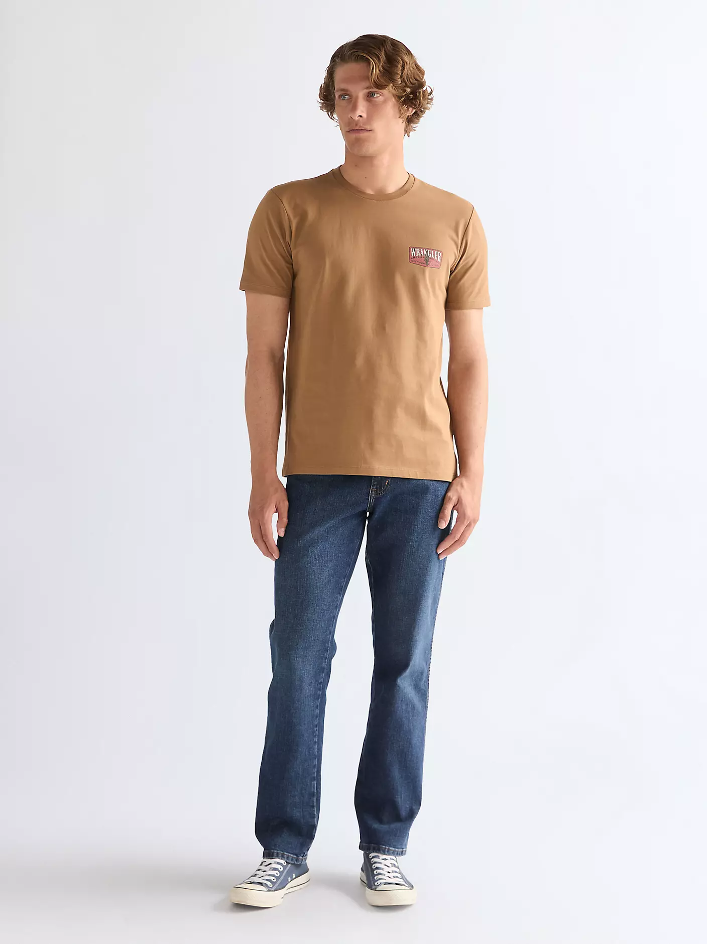MĘSKA KOSZULKA WRANGLER SMALL GRAPHIC TEE ERMINE 112378479