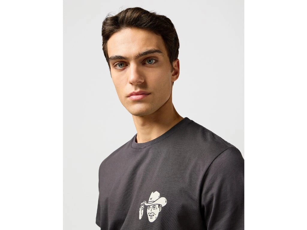 Meska Koszulka Wrangler Small Graphic Tee Faded Black 112362810