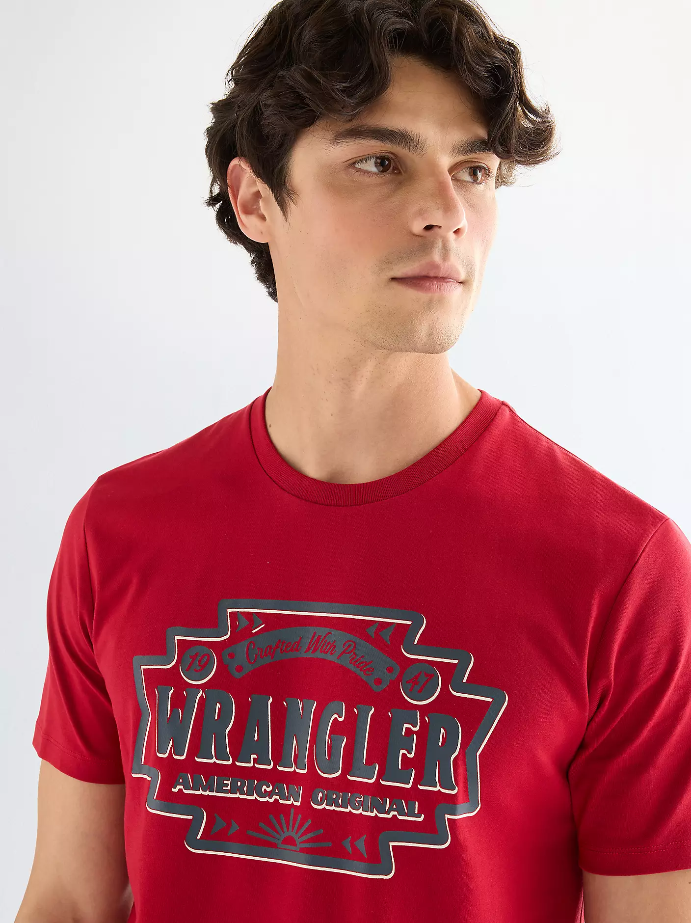 MĘSKA KOSZULKA WRANGLER SMALL GRAPHIC TEE RED 112378478