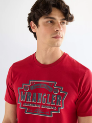 MĘSKA KOSZULKA WRANGLER SMALL GRAPHIC TEE RED 112378478