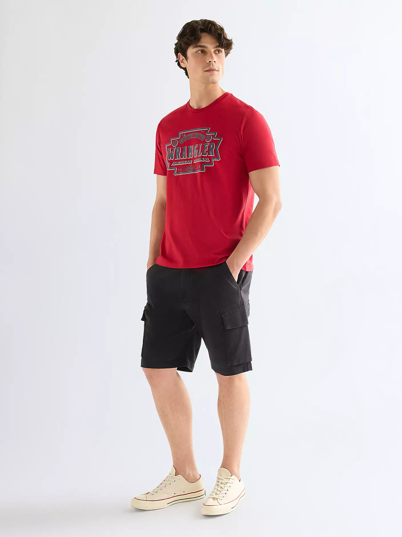 MĘSKA KOSZULKA WRANGLER SMALL GRAPHIC TEE RED 112378478