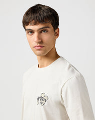 Meska Koszulka Wrangler Small Graphic Tee Vintage White 112362805