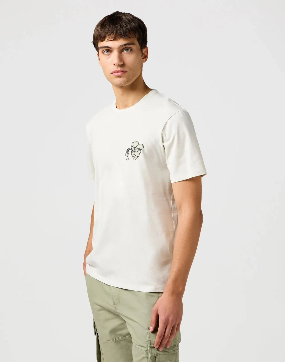 Meska Koszulka Wrangler Small Graphic Tee Vintage White 112362805