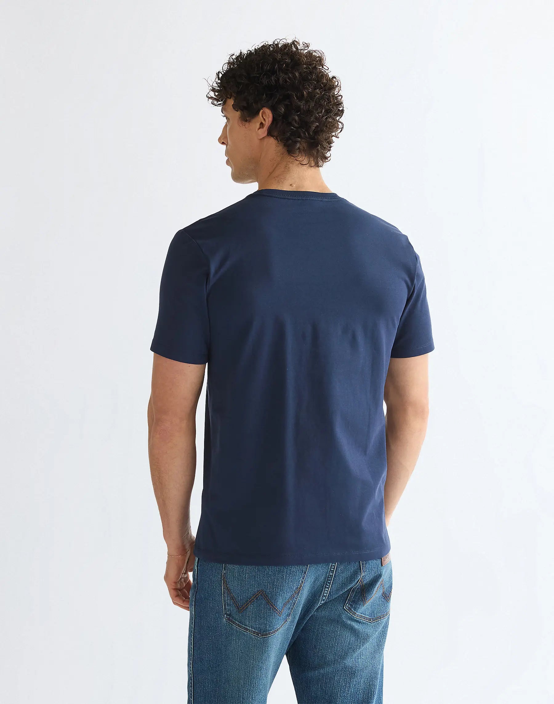 MĘSKA KOSZULKA WRANGLER SMALL LOGO TEE BLACK IRIS 112387006