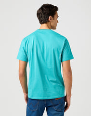 Męska Koszulka Wrangler Small Logo Tee Latigo Bay 112362813