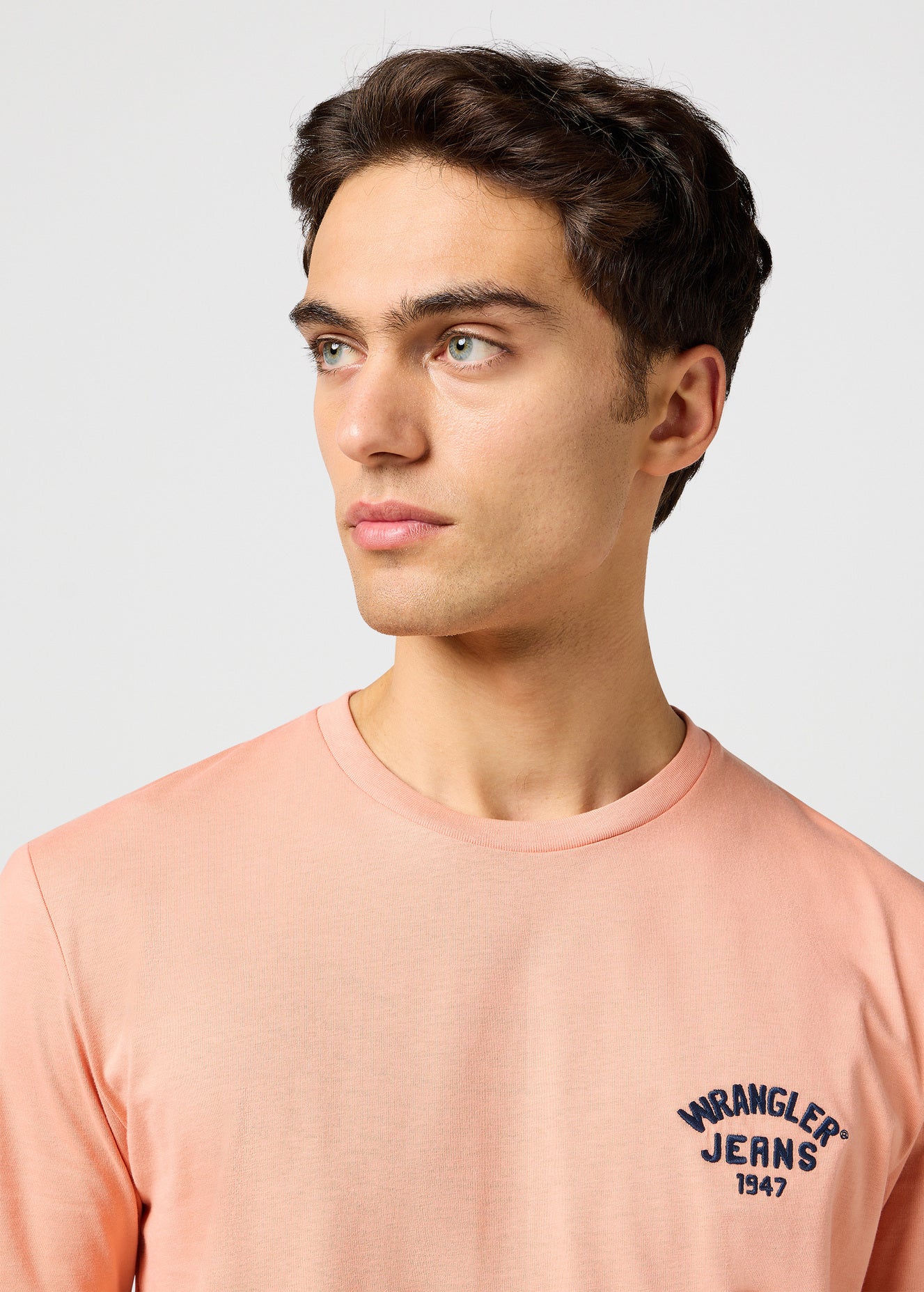 Meska Koszulka Wrangler Small Logo Tee Shrimp 112362799