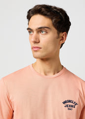 Meska Koszulka Wrangler Small Logo Tee Shrimp 112362799