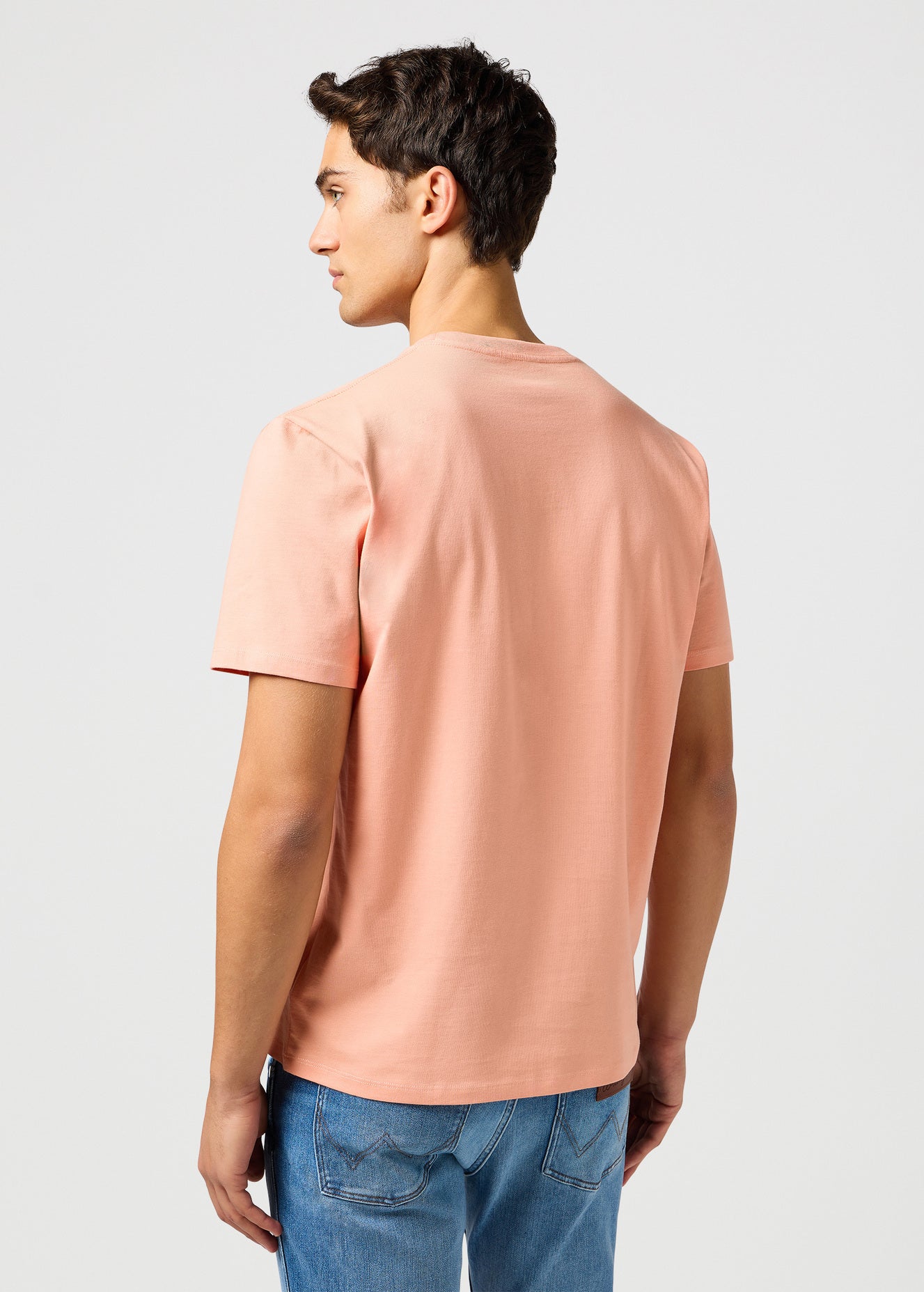 Meska Koszulka Wrangler Small Logo Tee Shrimp 112362799
