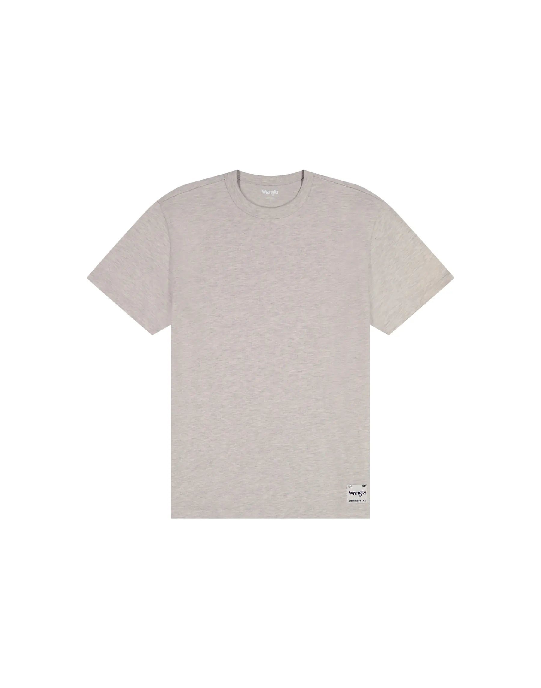 MESKA KOSZULKA WRANGLER SS SOLID TEE OAT MEL 112378012