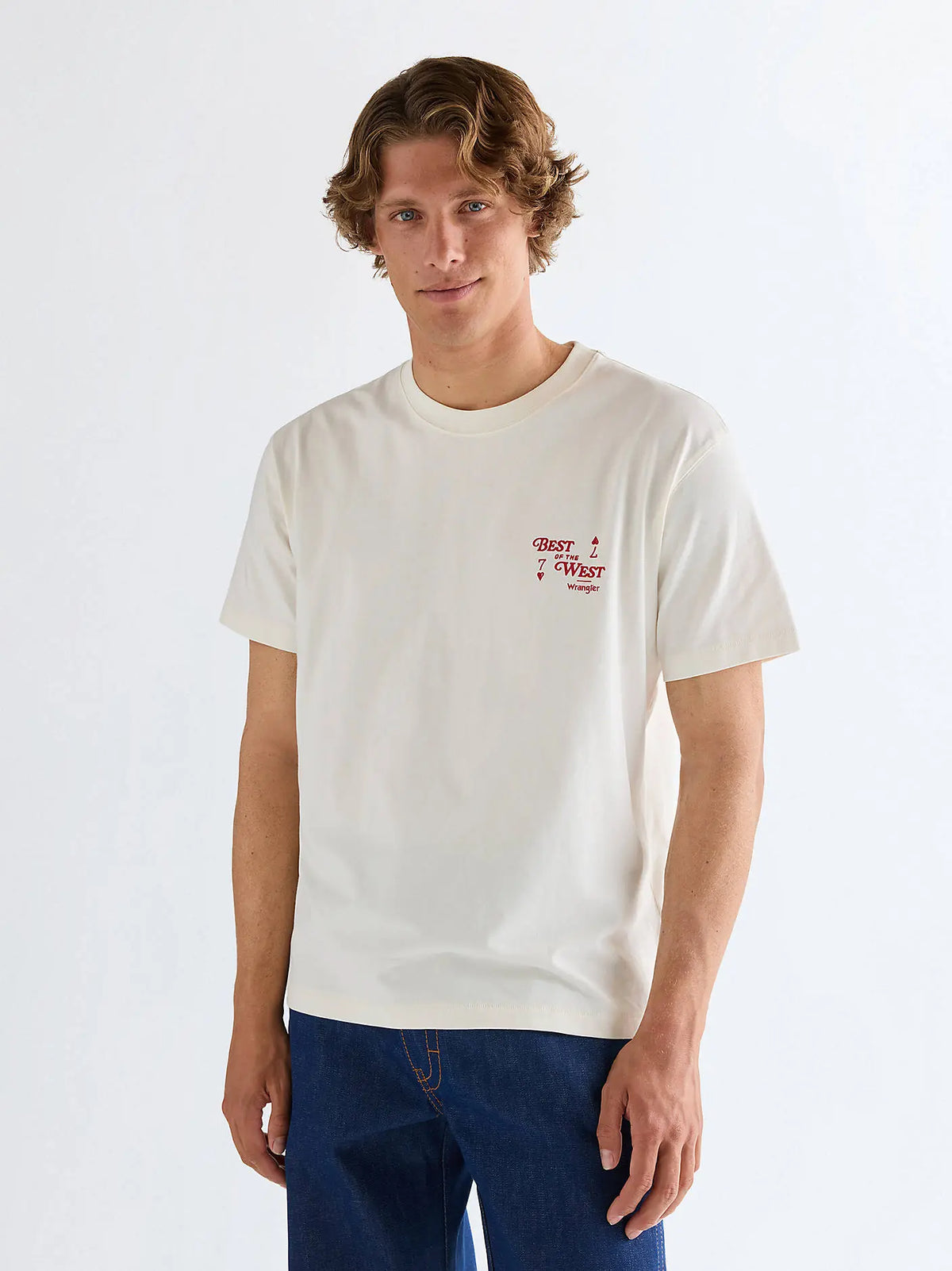 MESKA KOSZULKA WRANGLER VINTAGE TEE WORN WHITE 112378006