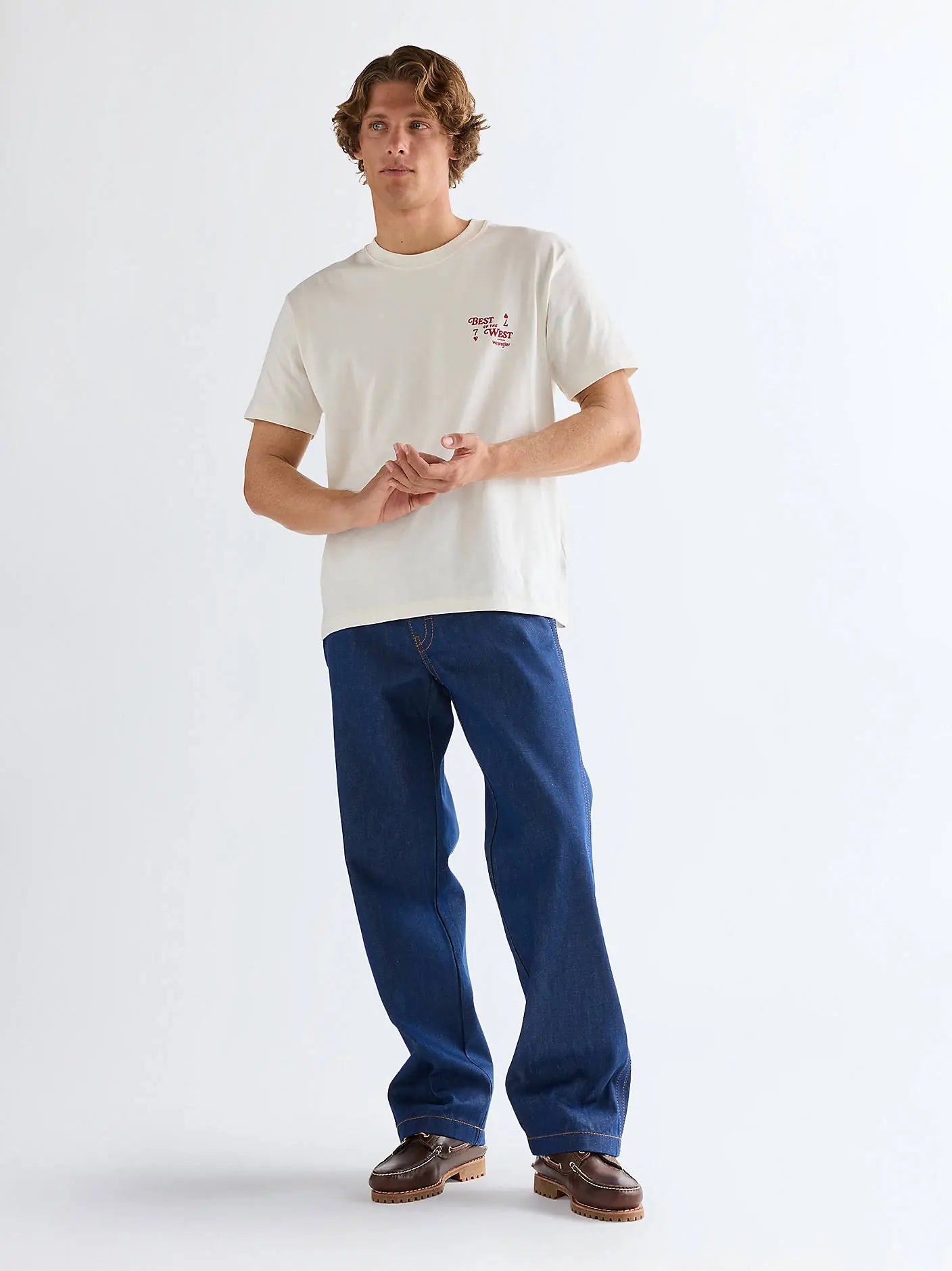 MESKA KOSZULKA WRANGLER VINTAGE TEE WORN WHITE 112378006