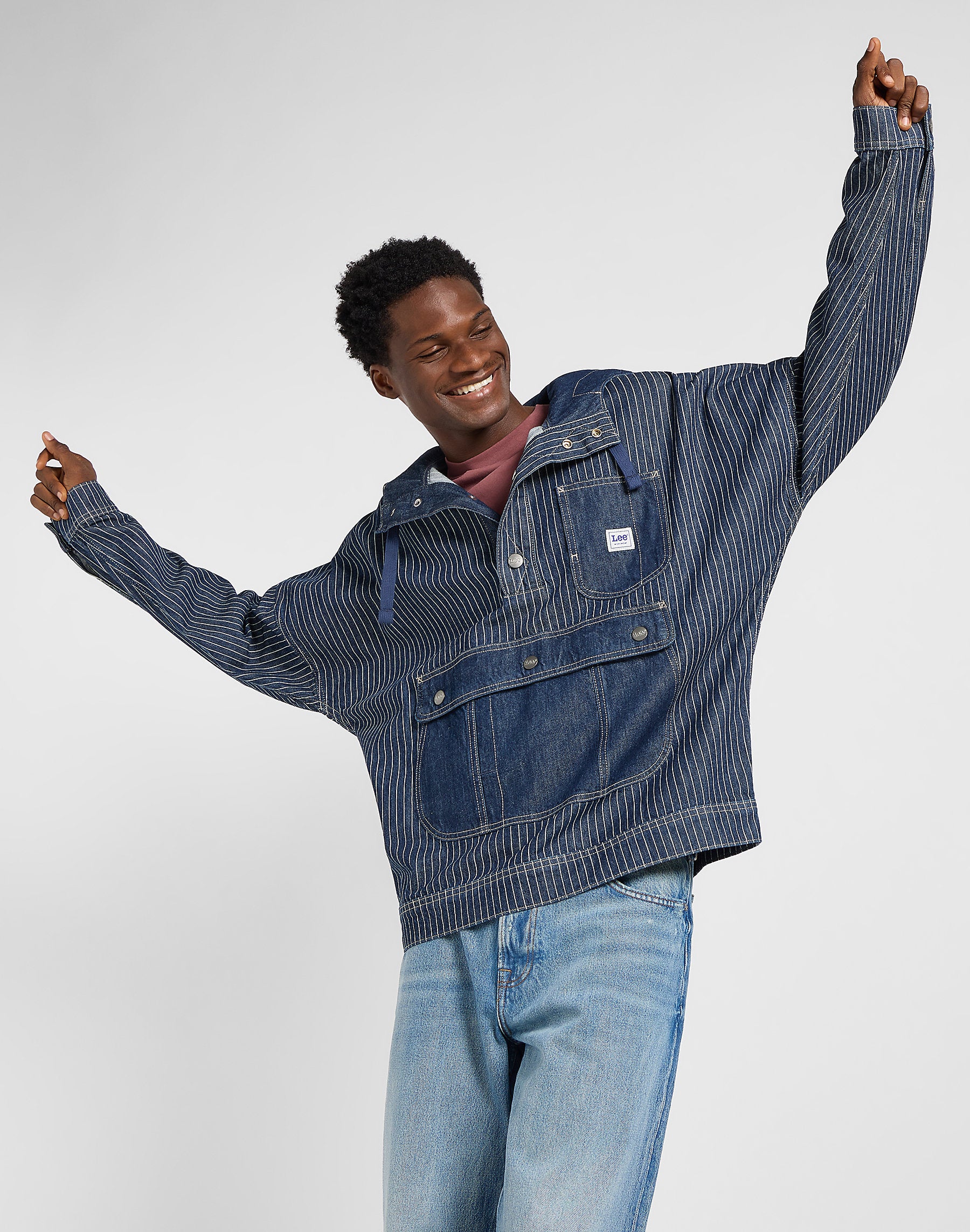 Meska Kurtka Jeansowa Lee Denim Anorak Lake Edge 112364127