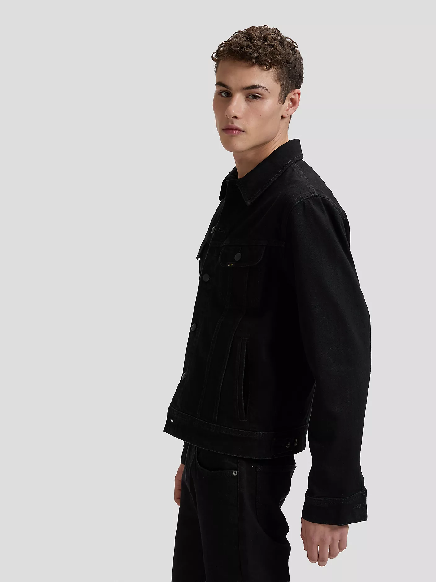 MĘSKA KURTKA JEANSOWA LEE RIDER JACKET CLEAN BLACK 112376448
