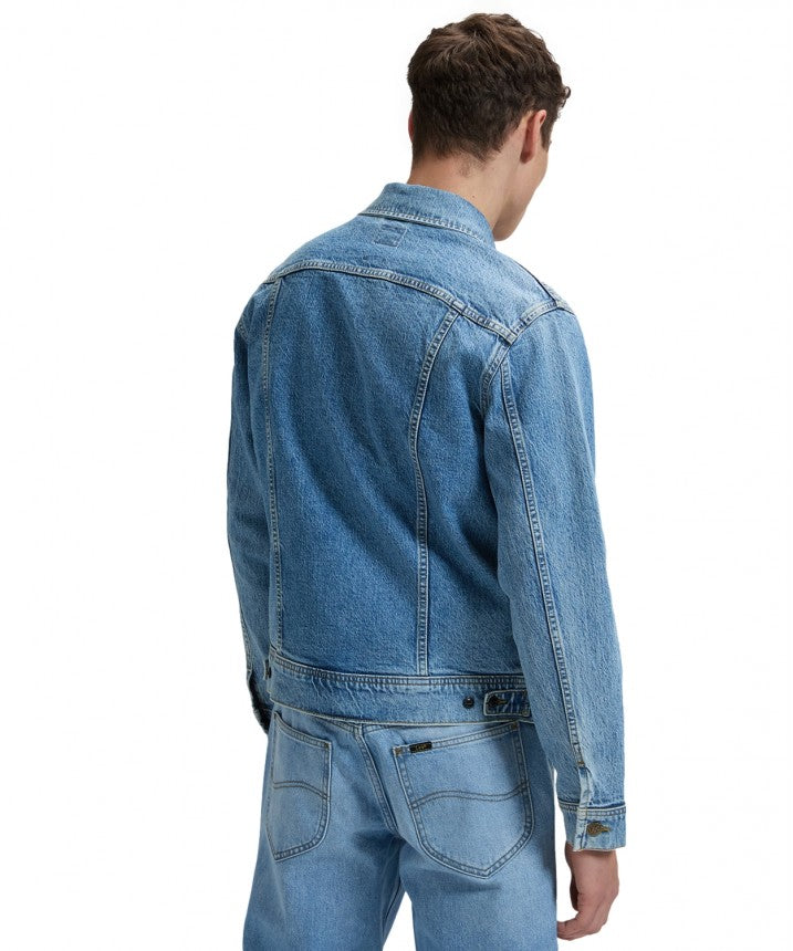 Męska Kurtka Jeansowa Lee Rider Jacket Cut Off 112376451