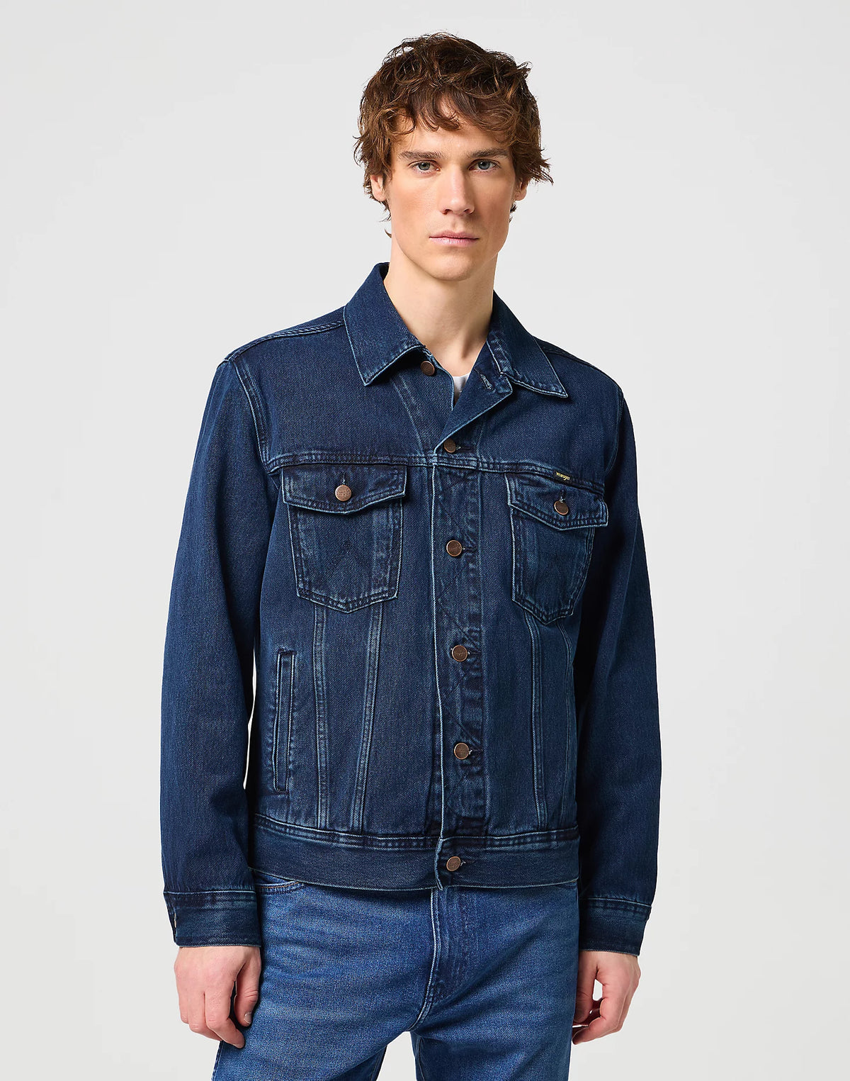 Męska Kurtka Jeansowa Wrangler Authentic Jacket Coalblue Stone 112146047