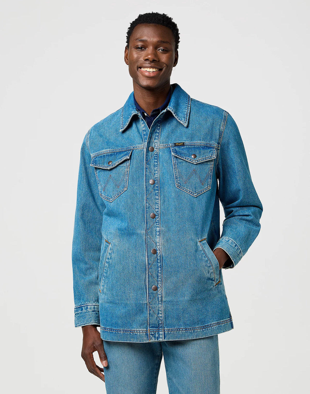 Męska Kurtka Jeansowa Wrangler Wrange Jacket Iron Forge 112371445