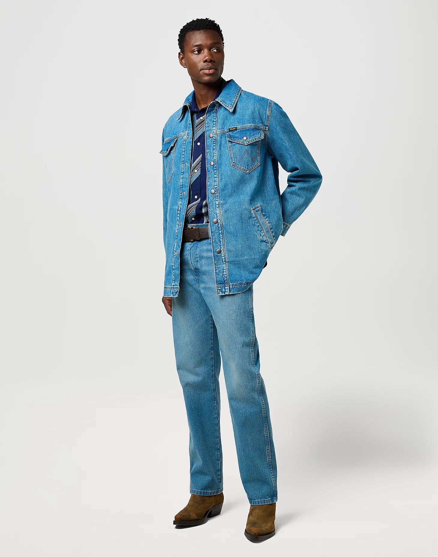 Męska Kurtka Jeansowa Wrangler Wrange Jacket Iron Forge 112371445