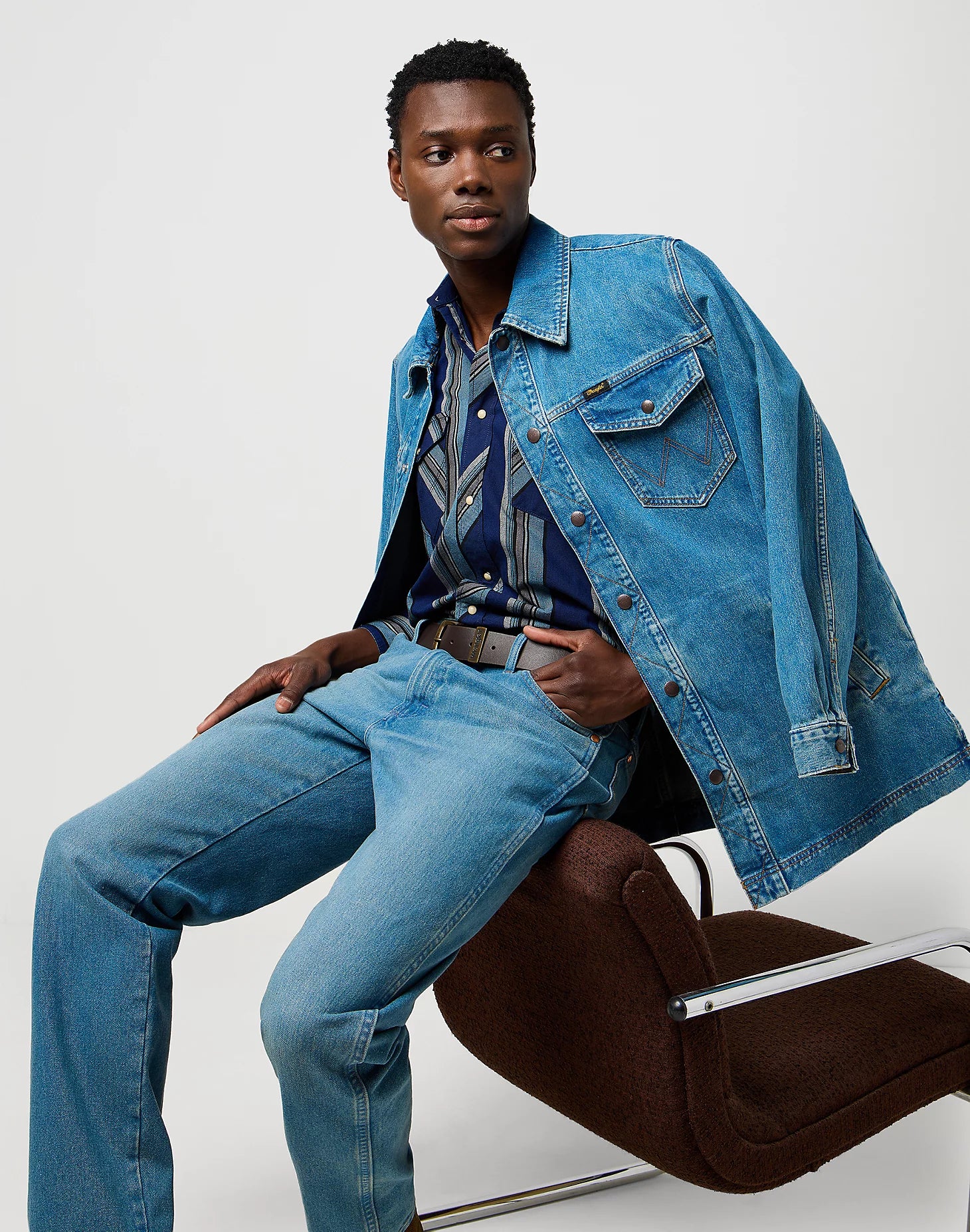 Męska Kurtka Jeansowa Wrangler Wrange Jacket Iron Forge 112371445