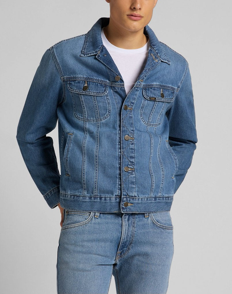 MĘSKA KURTKA JEANSOWE LEE RIDER JACKET WASHED CAMDEN L89ZLJPI 112124002