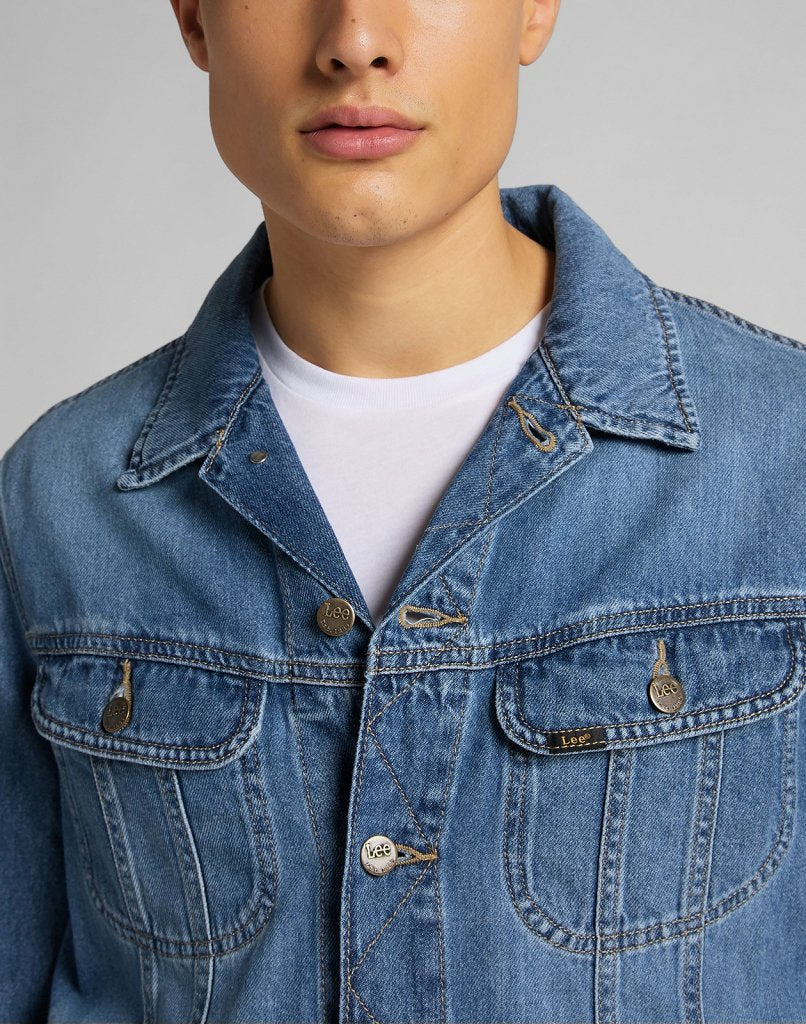 MĘSKA KURTKA JEANSOWE LEE RIDER JACKET WASHED CAMDEN L89ZLJPI 112124002