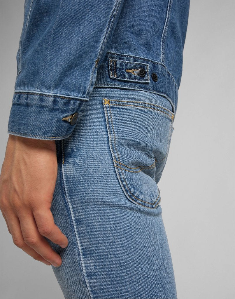 MĘSKA KURTKA JEANSOWE LEE RIDER JACKET WASHED CAMDEN L89ZLJPI 112124002