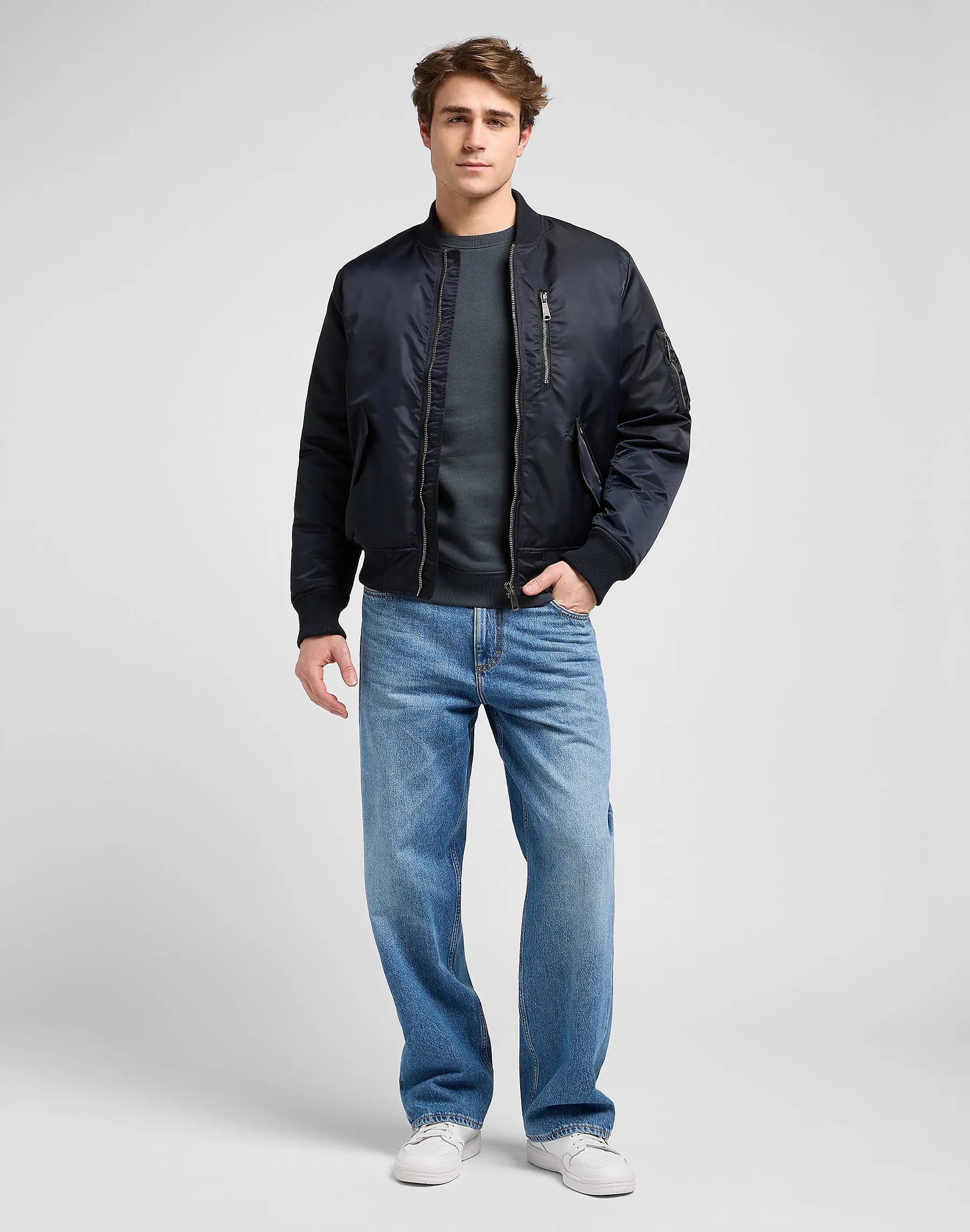 MESKA KURTKA LEE BOMBER JACKET BLACK 112371314