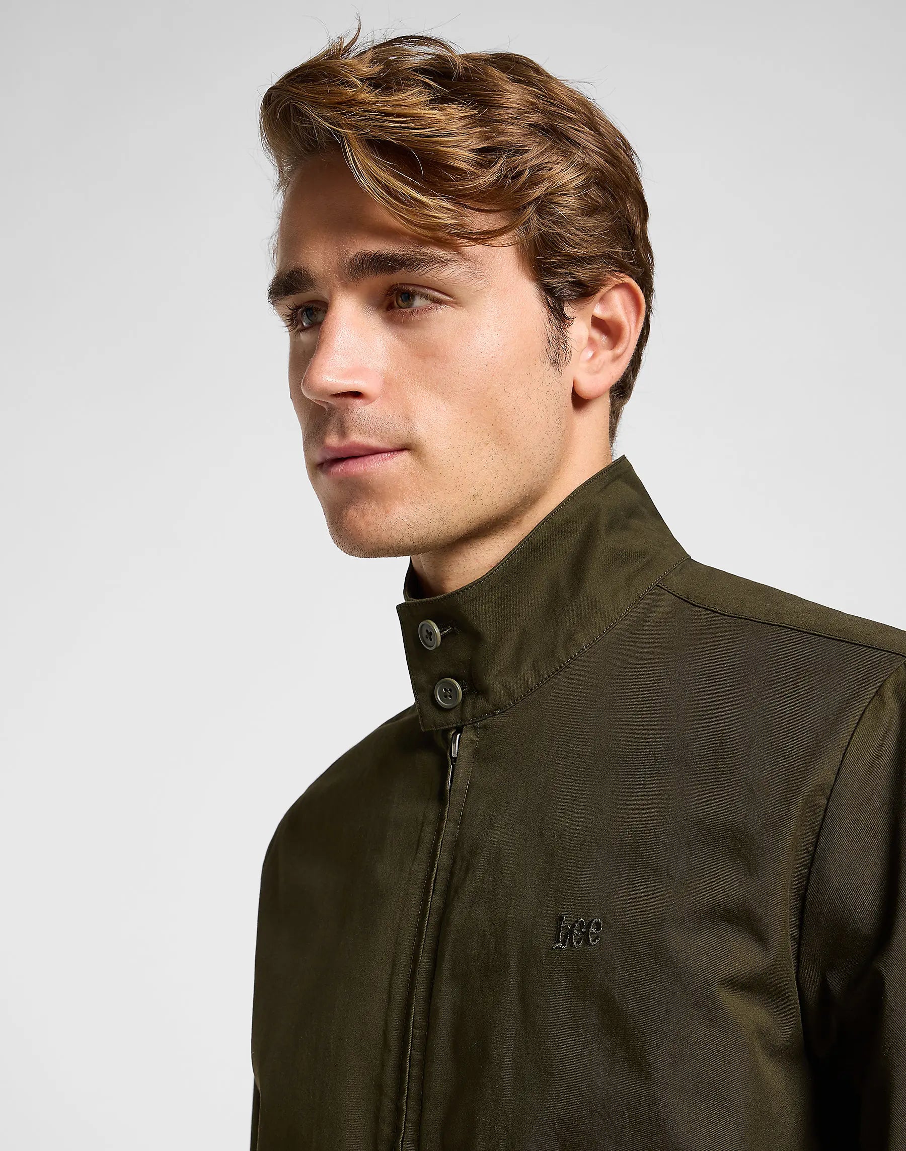 MESKA KURTKA LEE HARRINGTON JACKET OLIVE NIGHT 112363662
