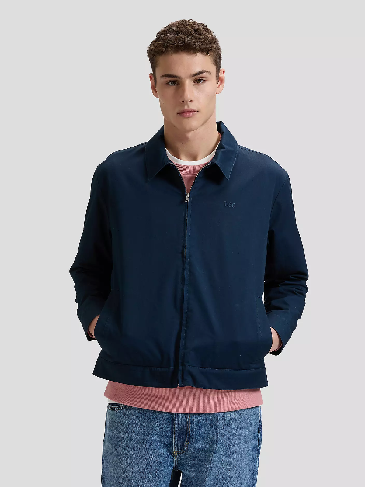 MĘSKA KURTKA LEE HARRINGTON SIGNATURE JKT RIVET NAVY 112376445