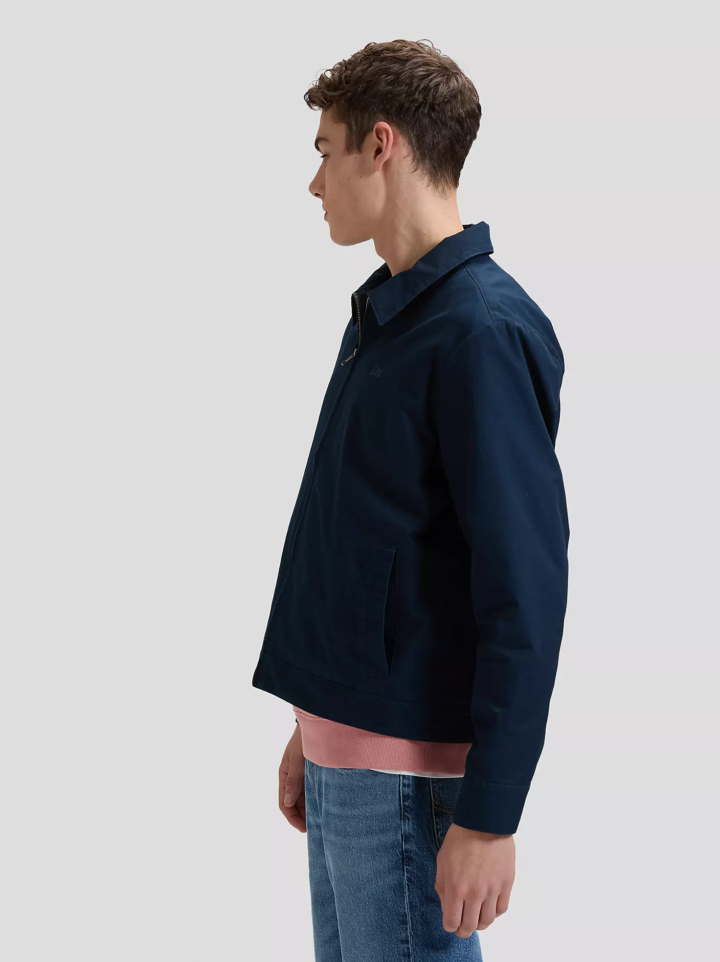 MĘSKA KURTKA LEE HARRINGTON SIGNATURE JKT RIVET NAVY 112376445