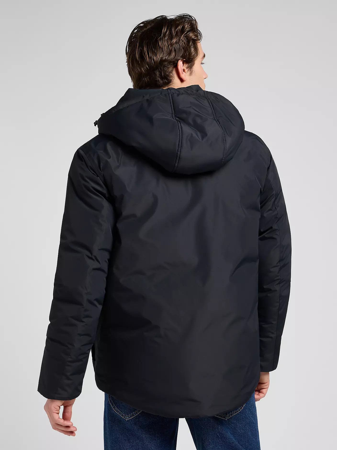 MĘSKA KURTKA LEE HOODED SHORT PUFFER BLACK 112370433