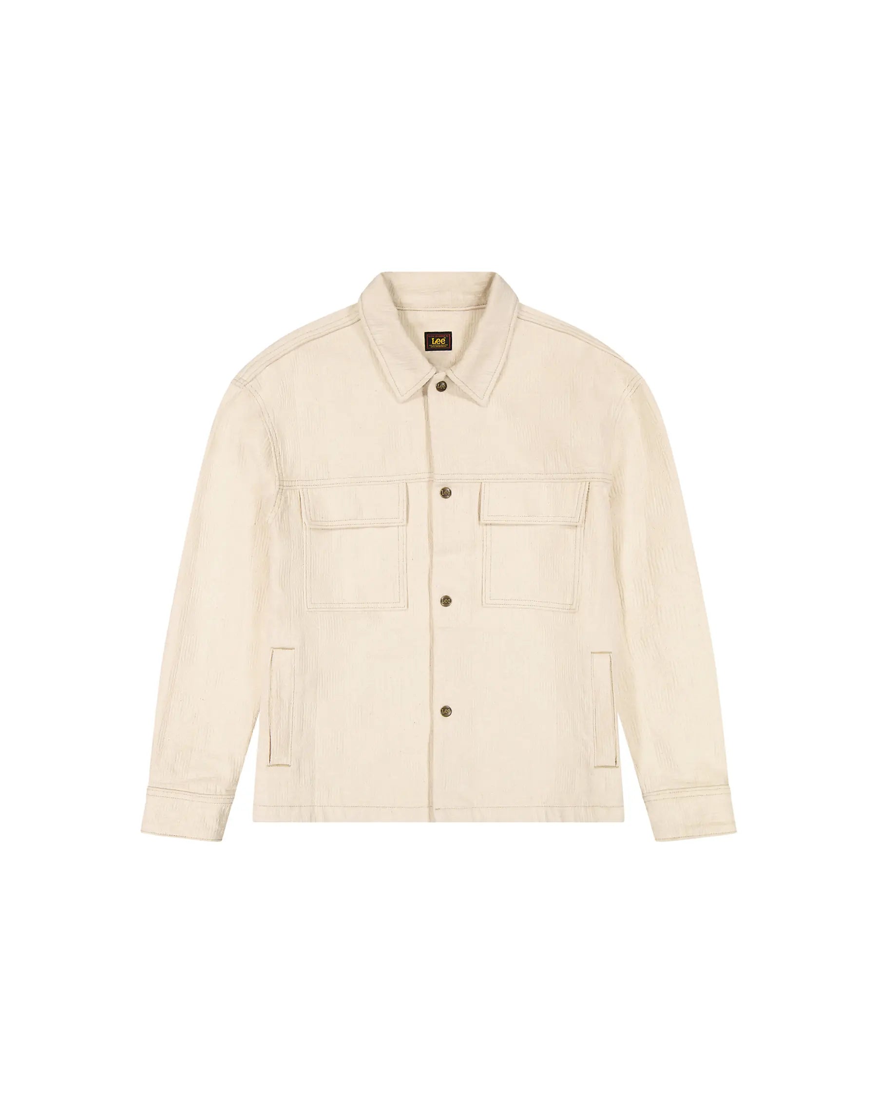 MESKA KURTKA LEE JACQUARD JKT NATURAL GREIGE 112376449