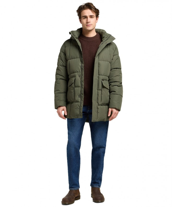Męska Kurtka Lee Mercury Puffer JKT Olive Gray 112371323