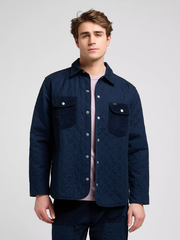 MĘSKA KURTKA LEE MIXED MEDIA OVERSHIRT RIVET NAVY 112371324