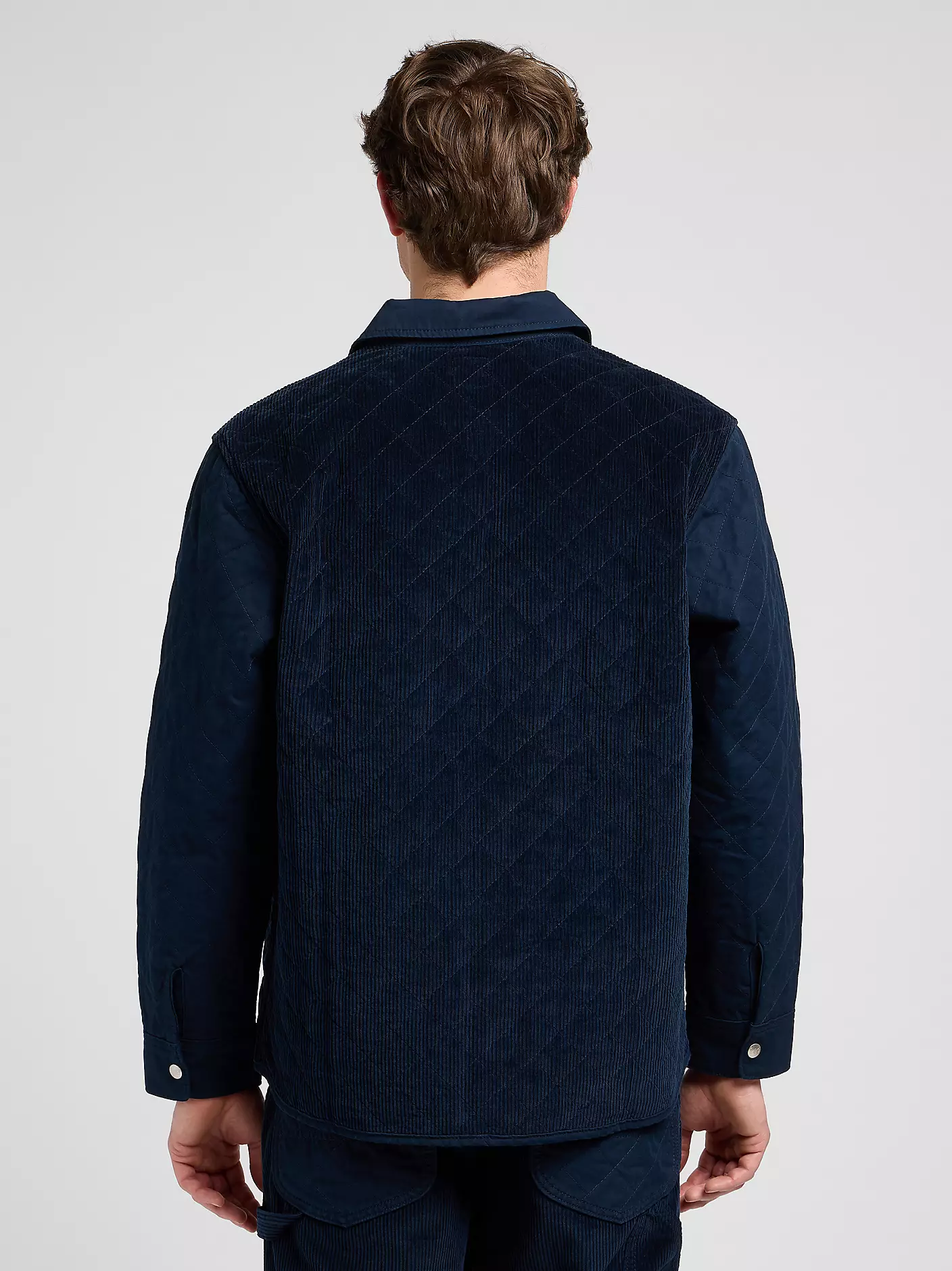 MĘSKA KURTKA LEE MIXED MEDIA OVERSHIRT RIVET NAVY 112371324