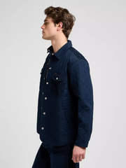 MĘSKA KURTKA LEE MIXED MEDIA OVERSHIRT RIVET NAVY 112371324