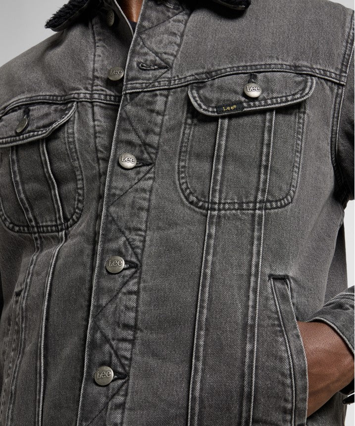 MESKA KURTKA LEE SHERPA JACKET DEEP OBSIDIAN 112370427