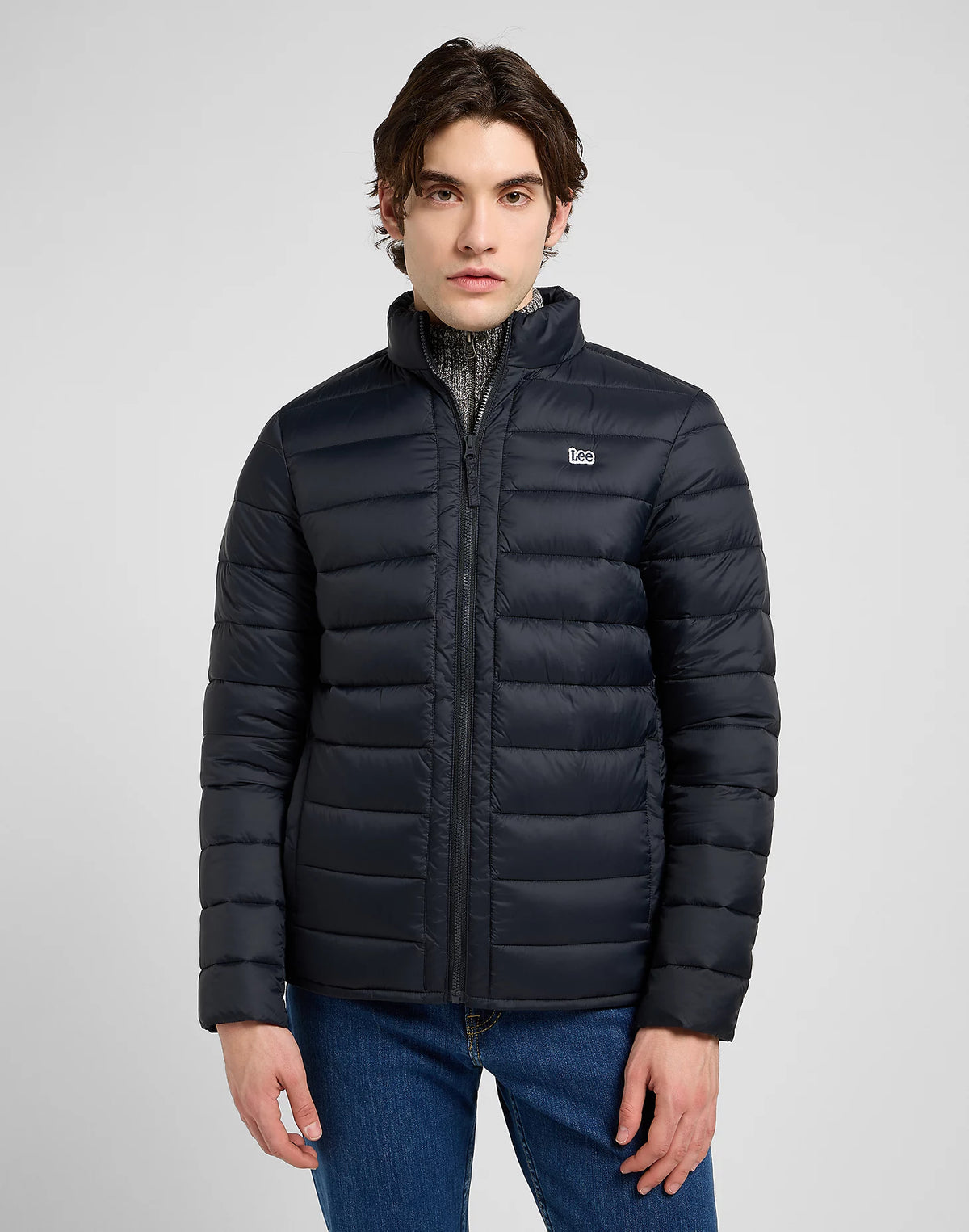 Męska Kurtka Lee Stand Collar Puffer Black 112370431