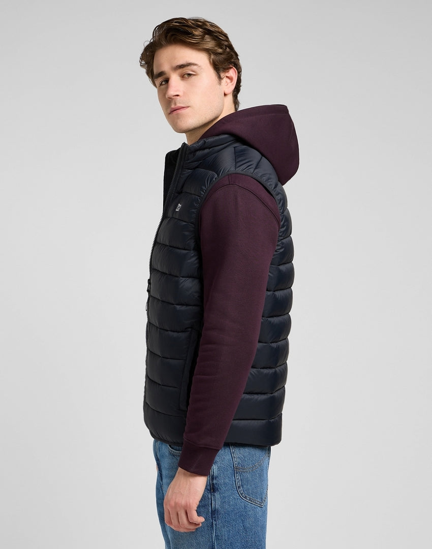 Męska Kurtka Lee Stand Collar Puffer Vest Black 112370535