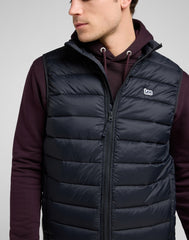 Męska Kurtka Lee Stand Collar Puffer Vest Black 112370535