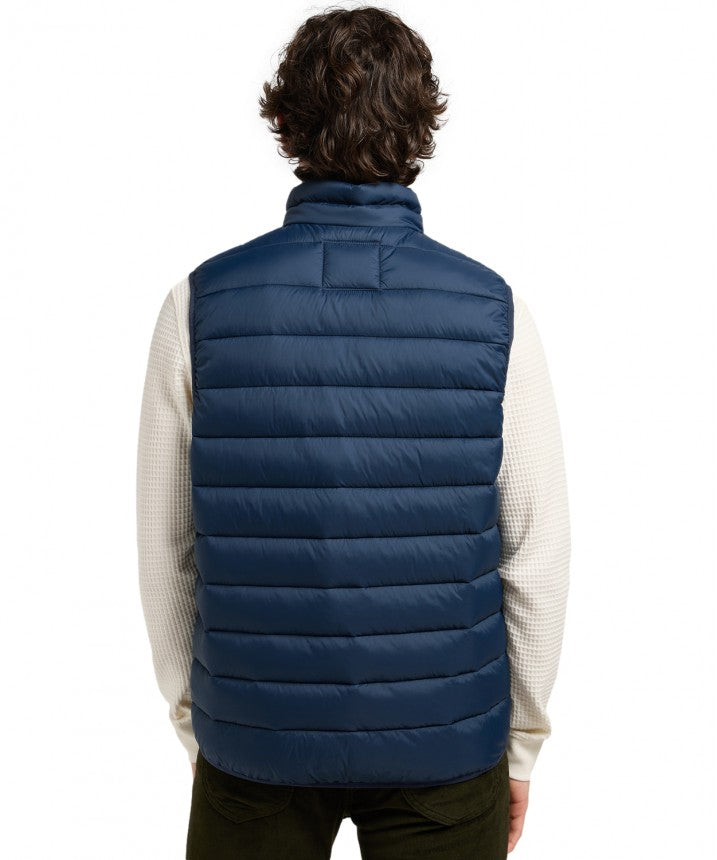 Męska Kurtka Lee Stand Collar Puffer Vest Rivet Navy 112370536