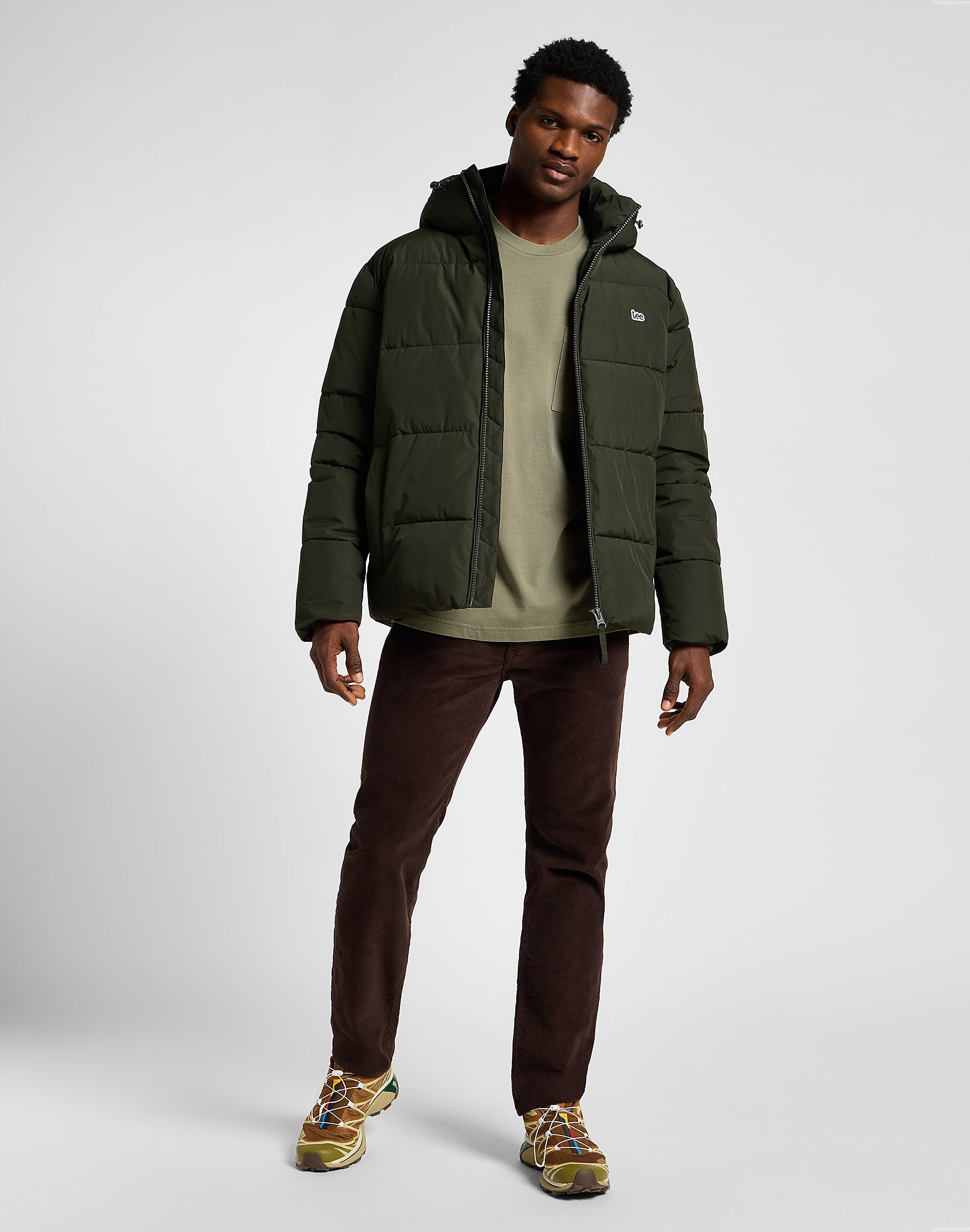 MĘSKA KURTKA PUCHOWA LEE PUFFER JACKET OLIVE NIGHT 112355678