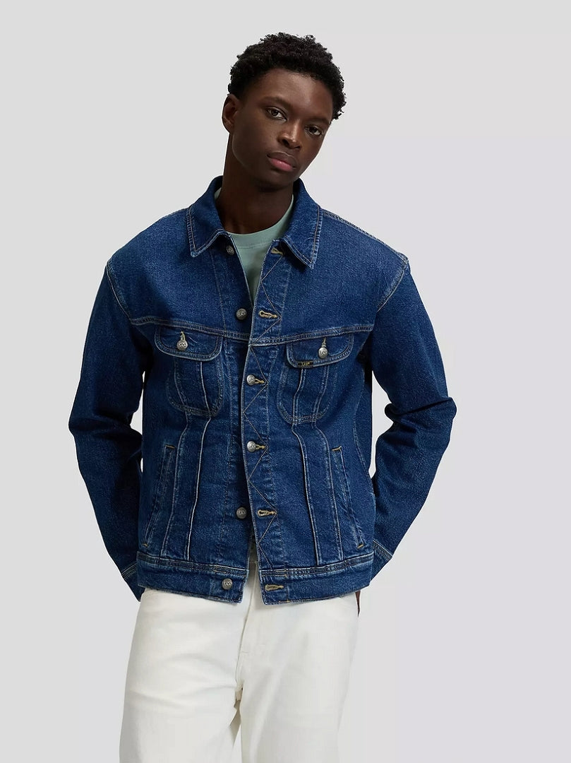 MESKA KURTKA RELAXED RIDER JACKET INDIGO WARP 112376444