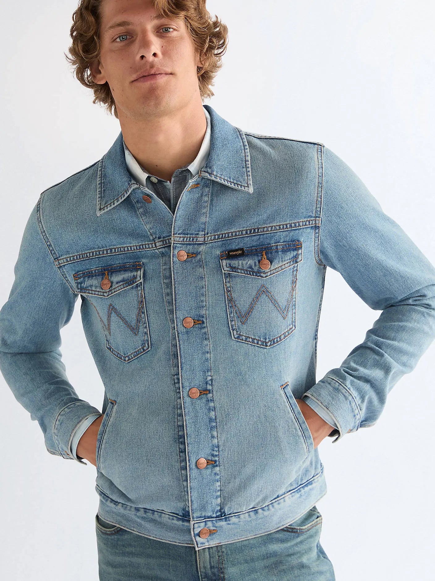 MESKA KURTKA WRANGLER DENIM JACKET THUNDER 112378497