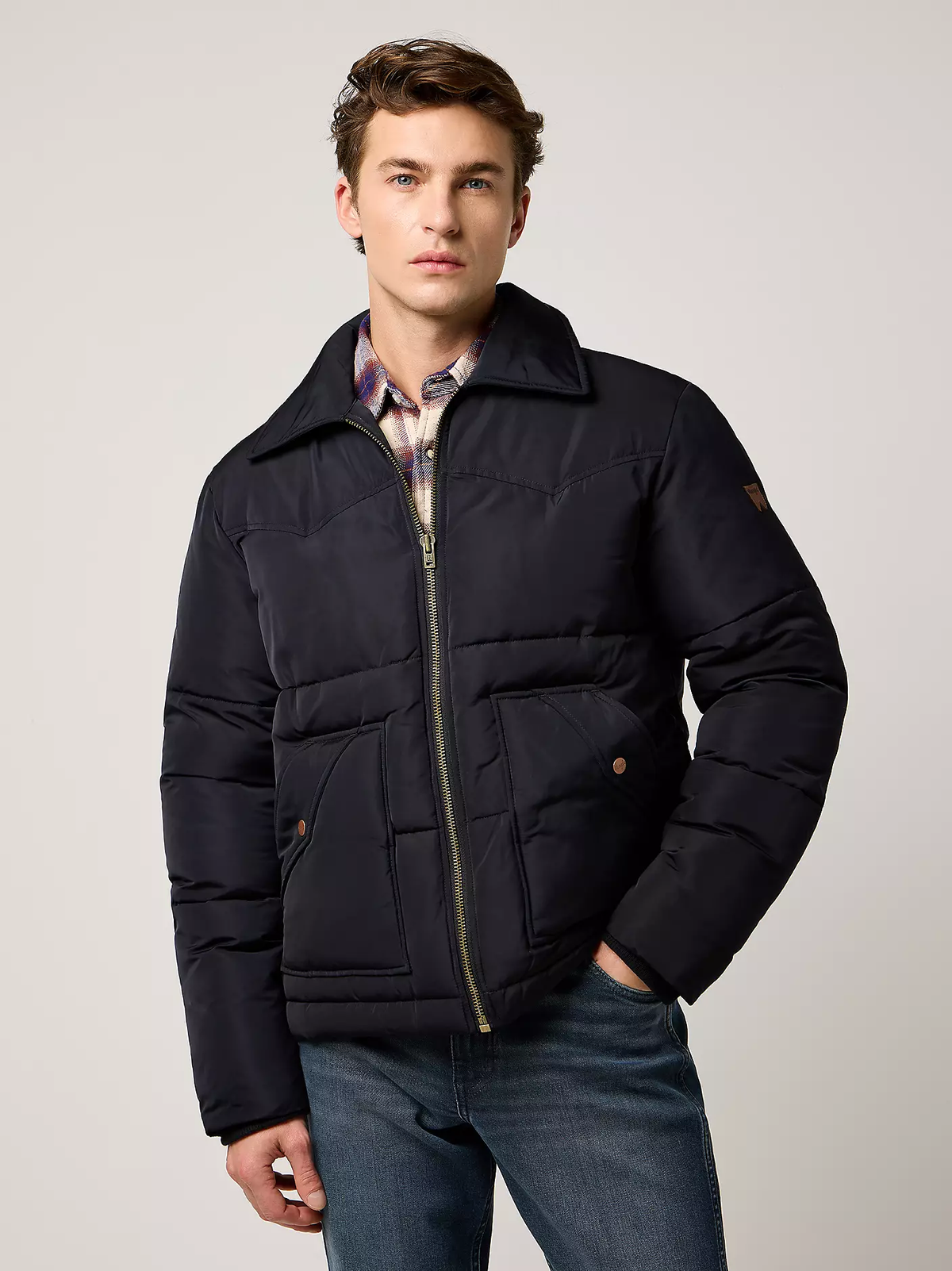 MĘSKA KURTKA WRANGLER PUFFER JACKET BLACK 112371452