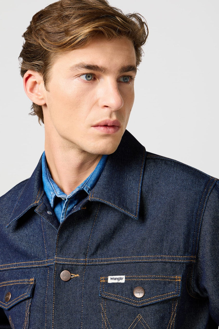 Męska Kurtka Wrangler Regular Jacket Rinsed Night 112362391